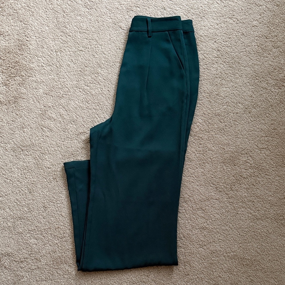 Leith Womens Dark Green Dress Pants